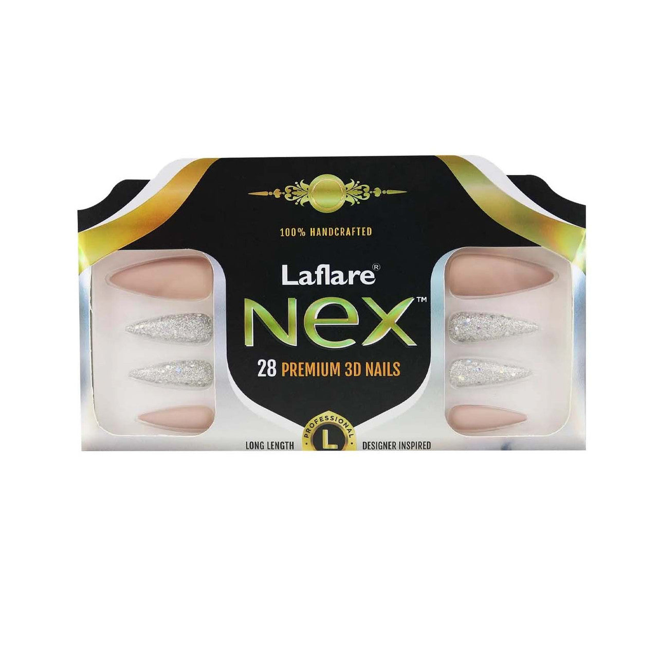 Laflare NEX 28 Premium 3D Nails - Stiletto Long