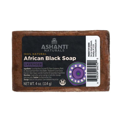 Ashanti African 100% Natural Black Soap (Lavender)