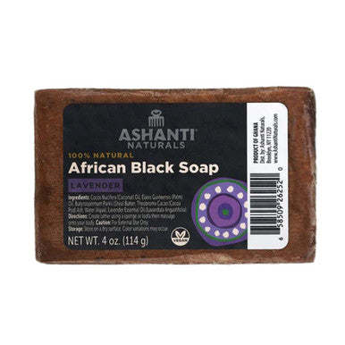 Ashanti African 100% Natural Black Soap (Lavender)