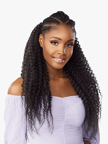 SENSATIONNEL Lulutress Pre-Looped Crochet Braid 3x Drip Curl 20"