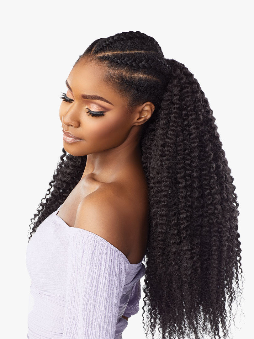 SENSATIONNEL Lulutress Pre-Looped Crochet Braid 3x Drip Curl 20"