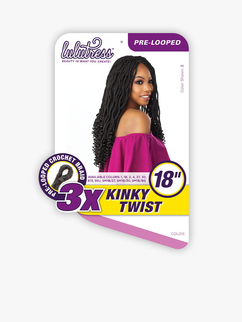 SENSATIONNEL Lulutress 3X Pre-Looped Crochet Kinky Twist 18"
