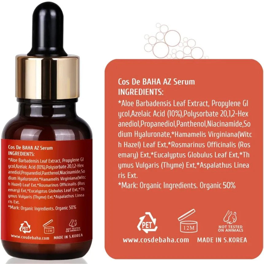 Cos De BAHA - AZ Azelaic Acid 10 Serum (1 oz)