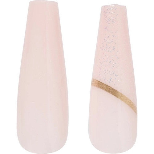 CALA Lavish Touch Long Coffin (Light Pink Glitter)
