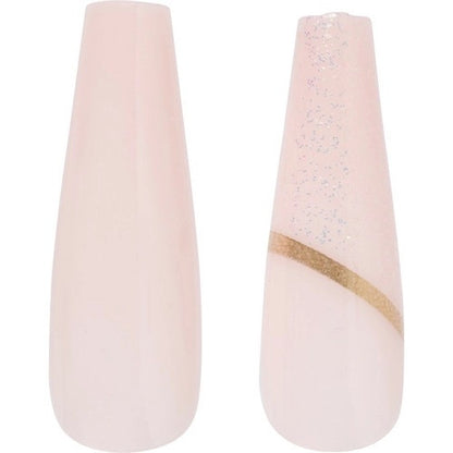 CALA Lavish Touch Long Coffin (Light Pink Glitter)