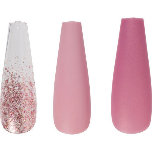 CALA Lavish Touch Long Coffin (Pink Glitter)