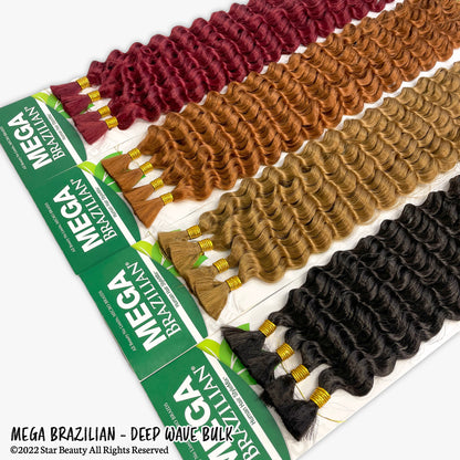 MANE CONCEPT Mega Brazilian Human Hair Blend Braids - DEEP WAVE BULK 18"