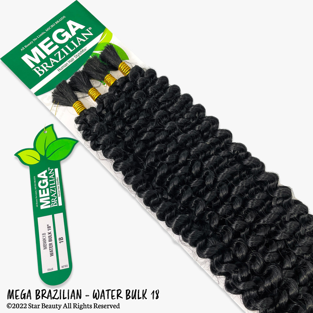 MANE CONCEPT Mega Brazilian Human Hair Blend Braids - WATER BULK 18"