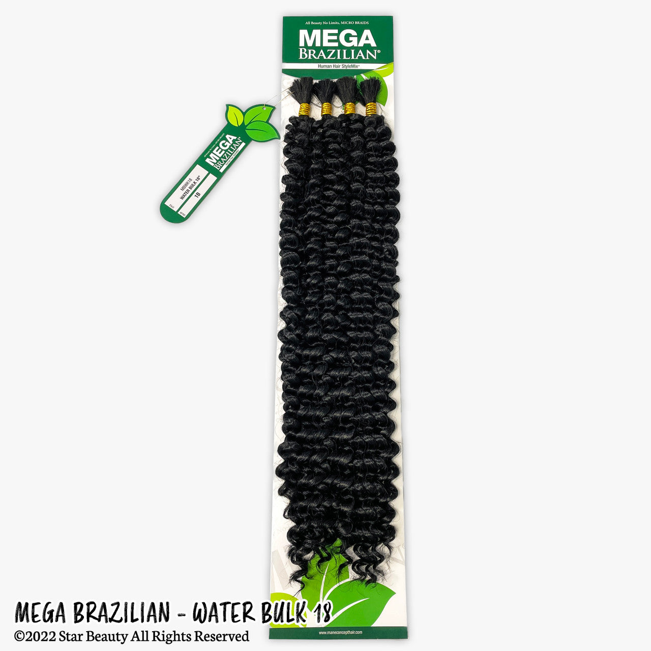 MANE CONCEPT Mega Brazilian Human Hair Blend Braids - WATER BULK 18"