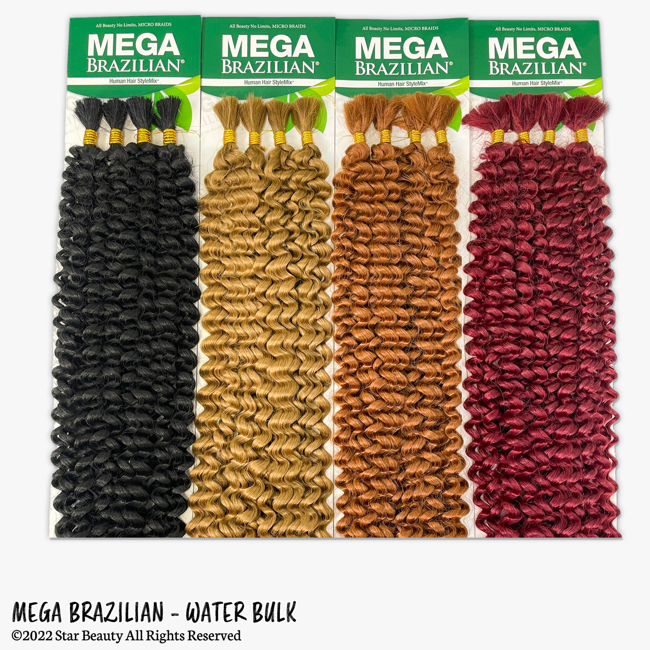 MANE CONCEPT Mega Brazilian Human Hair Blend Braids - WATER BULK 18"