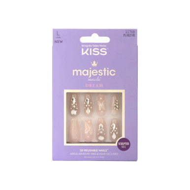 KISS Majestic Press On  Luxury High Shine Gel Nails - WONDROUS