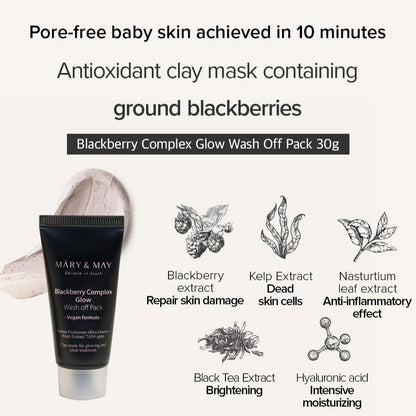 MARY & MAY Vegan Wash Off Mask Mini Gift Set (30g x5)