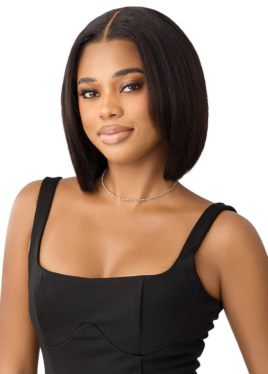 OUTRE MyTresses 100% Unprocessed Human Hair Black Label Whole Lace Wig - HH-Fully Handtied Virgin Straight 10"