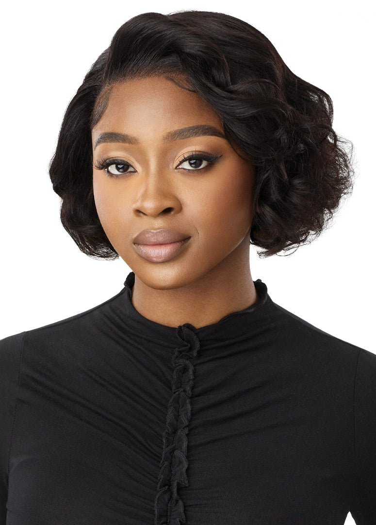 OUTRE Mytresses Black Label 100% Human Hair 13X4 Lace Front Wig - HH-Virgin Wavy Bob 10"