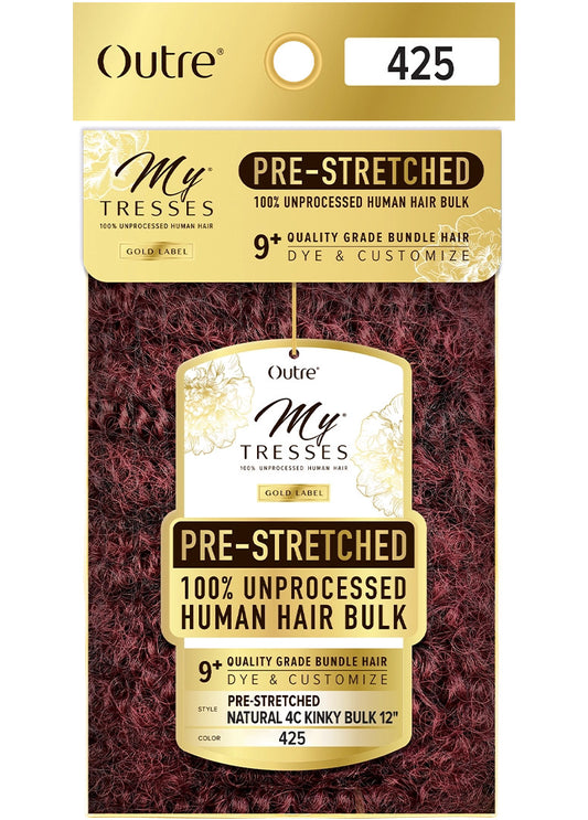 OUTRE Mytresses Gold Label 100% Human Hair Pre-Stretched Natural 4C Kinky Bulk 12"