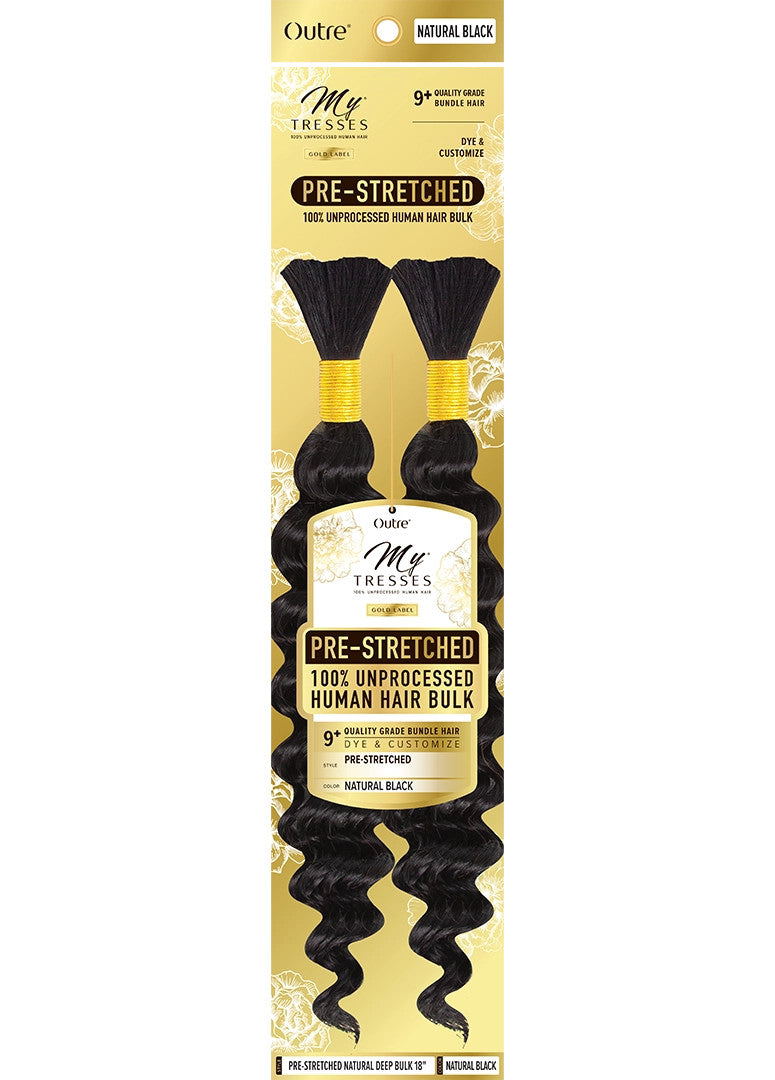 OUTRE Mytresses Gold Label 100% Human Hair Pre-Stretched - Natural Deep Bulk (12"-24")