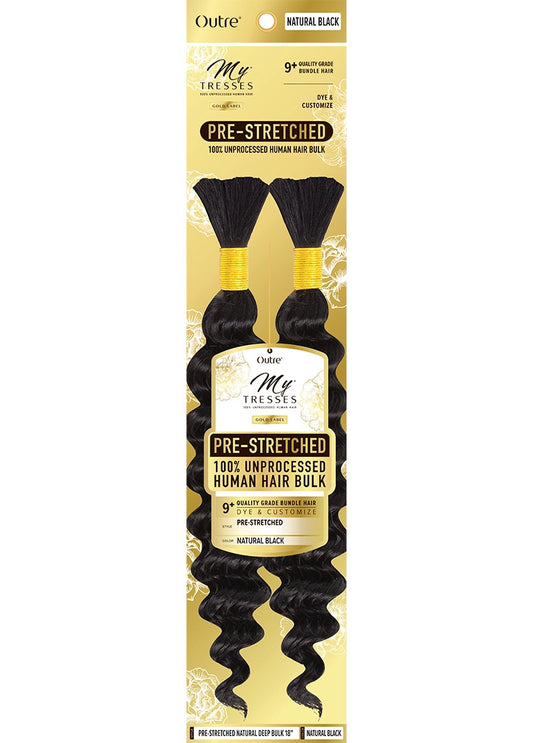 OUTRE Mytresses Gold Label 100% Human Hair Pre-Stretched - Natural Deep Bulk (12"-24")