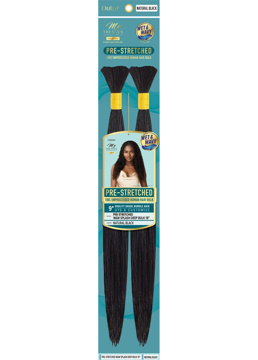 Outre Mytresses Gold Label 100% Human Hair Pre-Stretched  W&W Splash Deep Bulk 18″