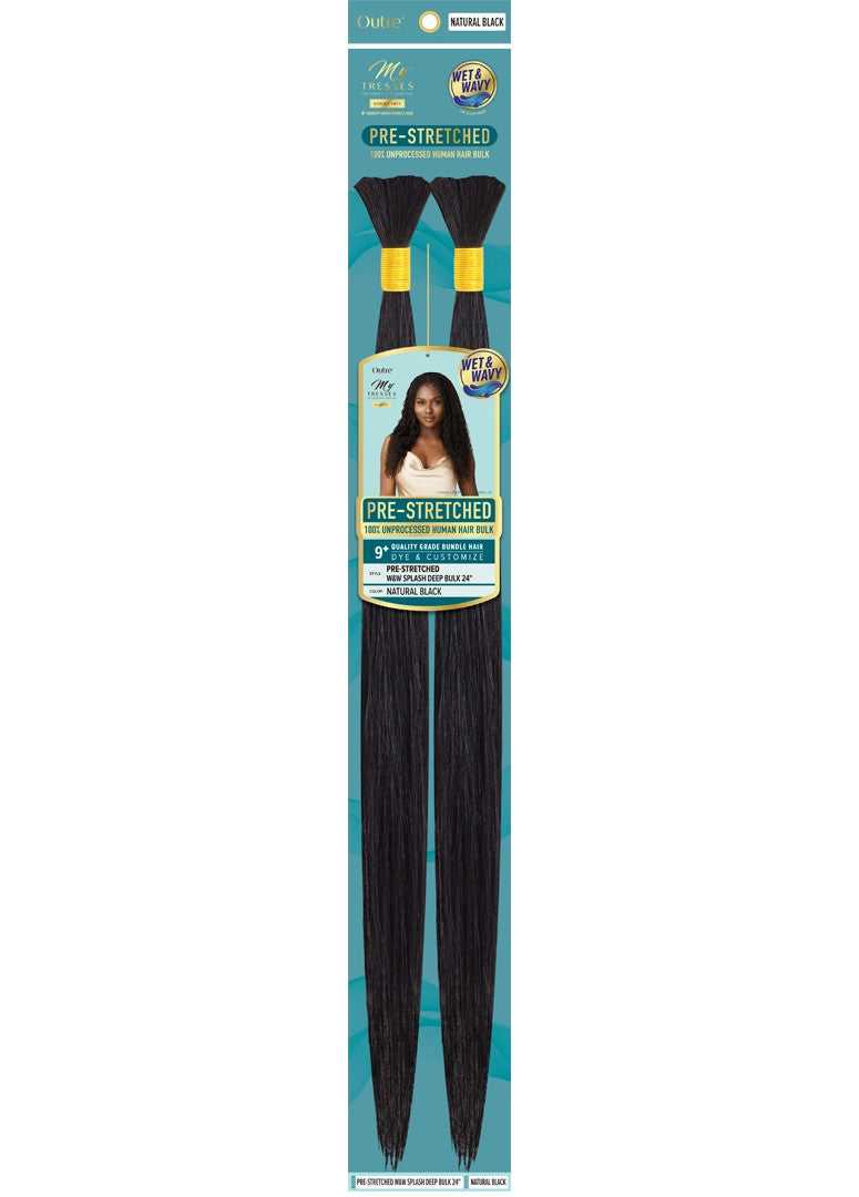 Outre Mytresses Gold Label 100% Human Hair Pre-Stretched  W&W Splash Deep Bulk 18″