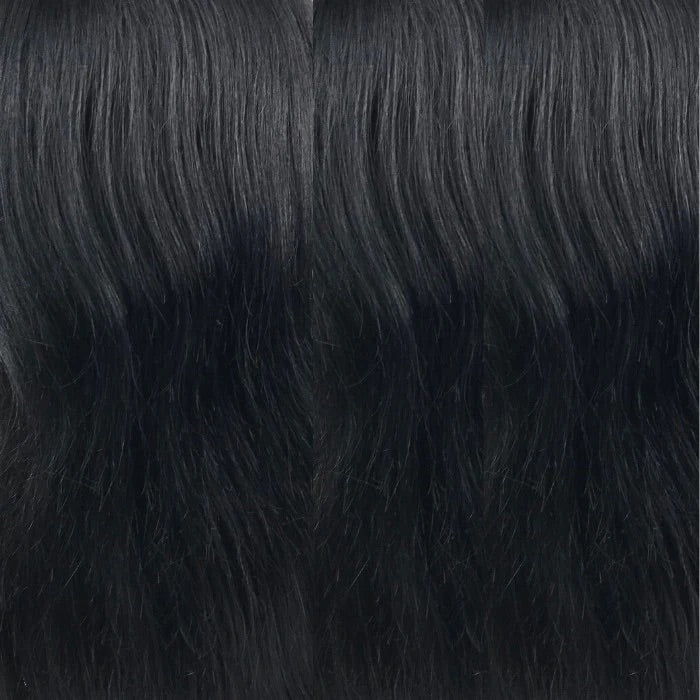 SHAKE N GO Naked 100% Human Hair Premium Half Wig - Sunny Deep 18"