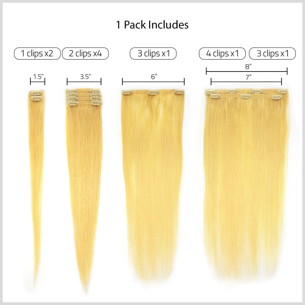 Hair Couture 100% Remy Human Hair Extension NEOPHILIA 9PCS Clip-On 14"-22"