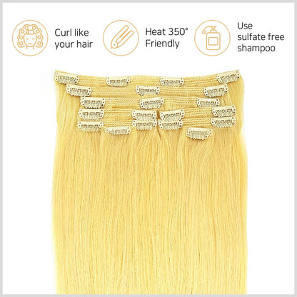 Hair Couture 100% Remy Human Hair Extension NEOPHILIA 9PCS Clip-On 14"-22"