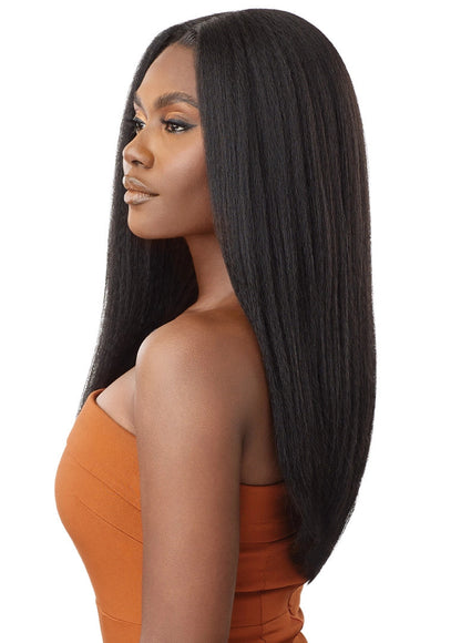 OUTRE Synthetic 5"x 5" HD Lace Closure Lace Front Wig - HHB-Kinky Straight 24"