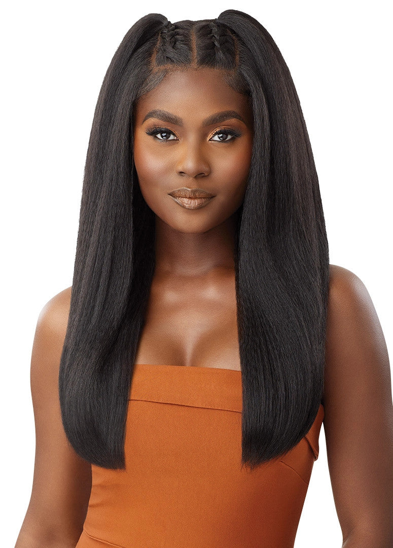 OUTRE Synthetic 5"x 5" HD Lace Closure Lace Front Wig - HHB-Kinky Straight 24"