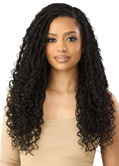 OUTRE Synthetic Braided 13X4 Lace Frontal Wig - Boho Deep Locs 26"
