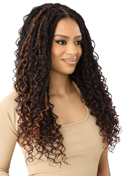 OUTRE Synthetic Braided 13X4 Lace Frontal Wig - Boho Deep Locs 26"