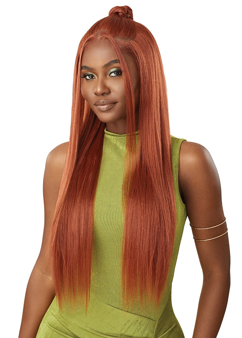 OUTRE Synthetic 6X5 Pre-Cut Lace Closure Wig - HHB-Sleek Yaki 30"