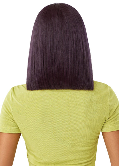 OUTRE Synthetic 6X5 Pre-Cut Lace Closure Wig - HHB-Yaki Straight Bob 14"