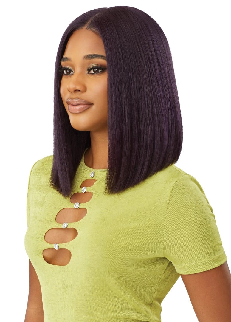 OUTRE Synthetic 6X5 Pre-Cut Lace Closure Wig - HHB-Yaki Straight Bob 14"