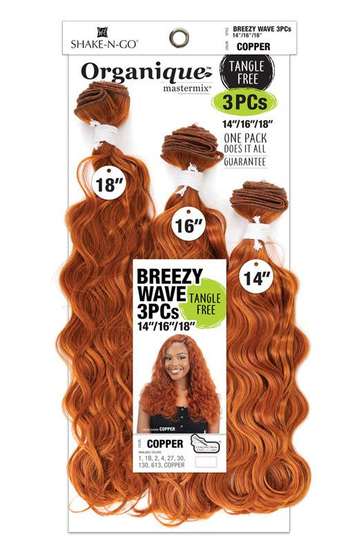 SHAKE N GO Organique Master Mix Weave - BREEZY WAVE 3pcs (14"/16"/18")