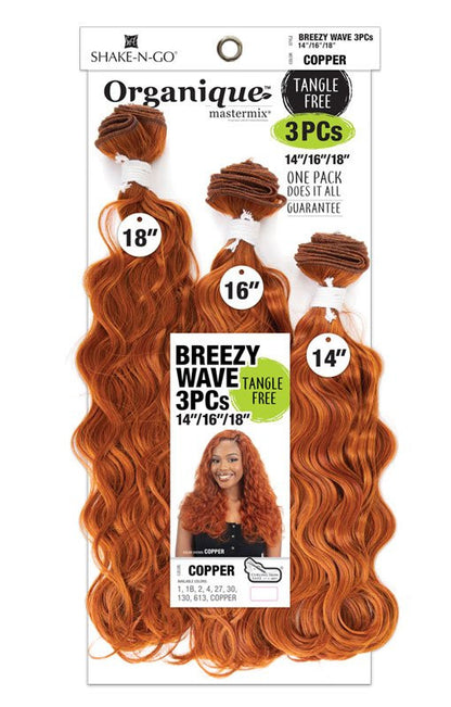 SHAKE N GO Organique Master Mix Weave - BREEZY WAVE 3pcs (14"/16"/18")