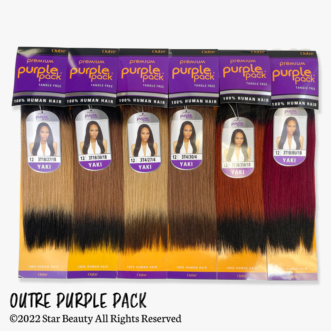 OUTRE 100% Human Hair Purple Pack Yaki