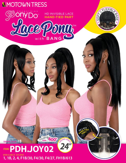 MOTOWN TRESS Ponydo Hand-Tied Lace Pony with Bang Ponytail - PDH.JOY02
