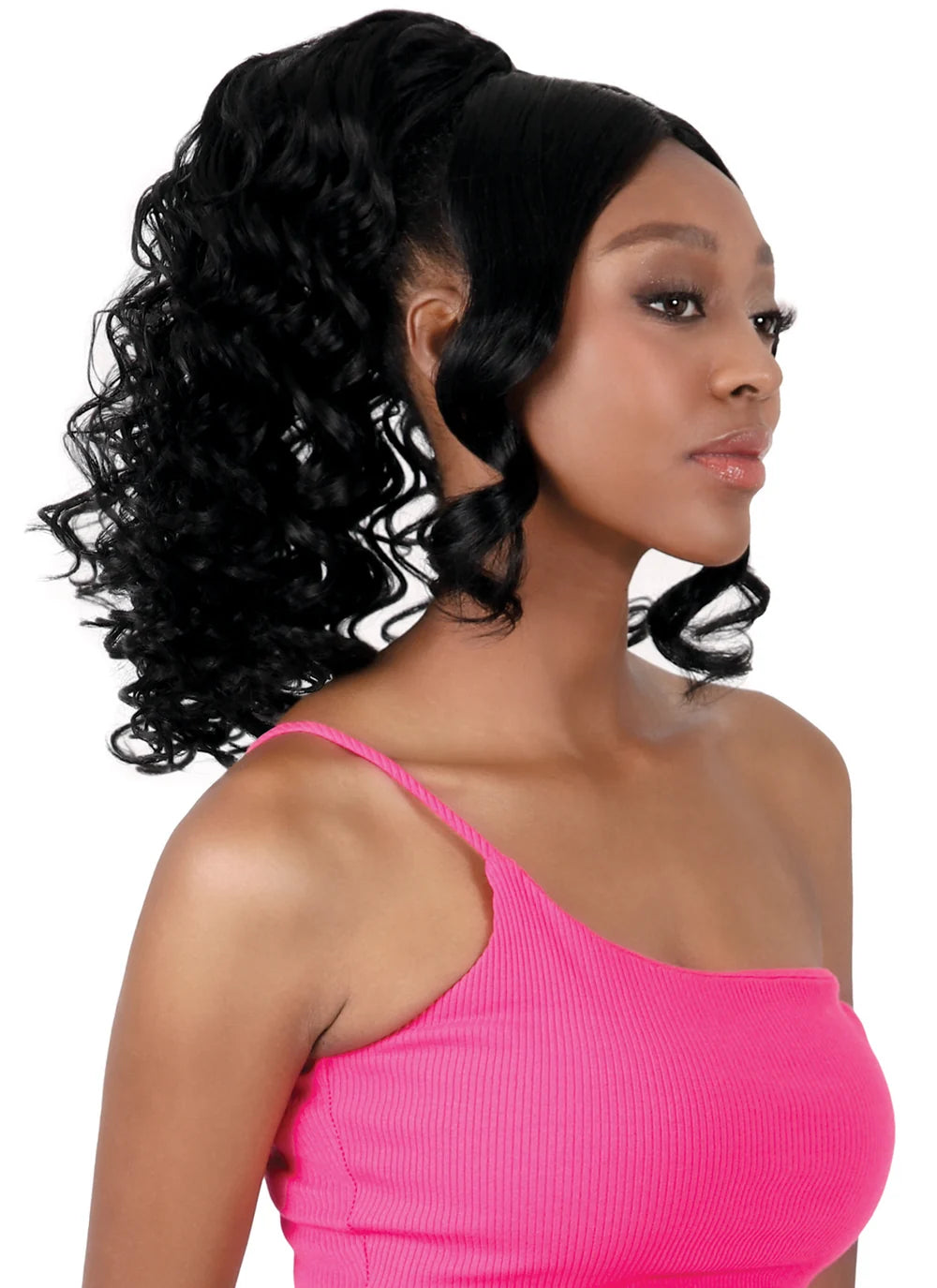 MOTOWN TRESS Ponydo Hand-Tied Lace Pony with Bang Ponytail - Twist Curl PDH.JOY05