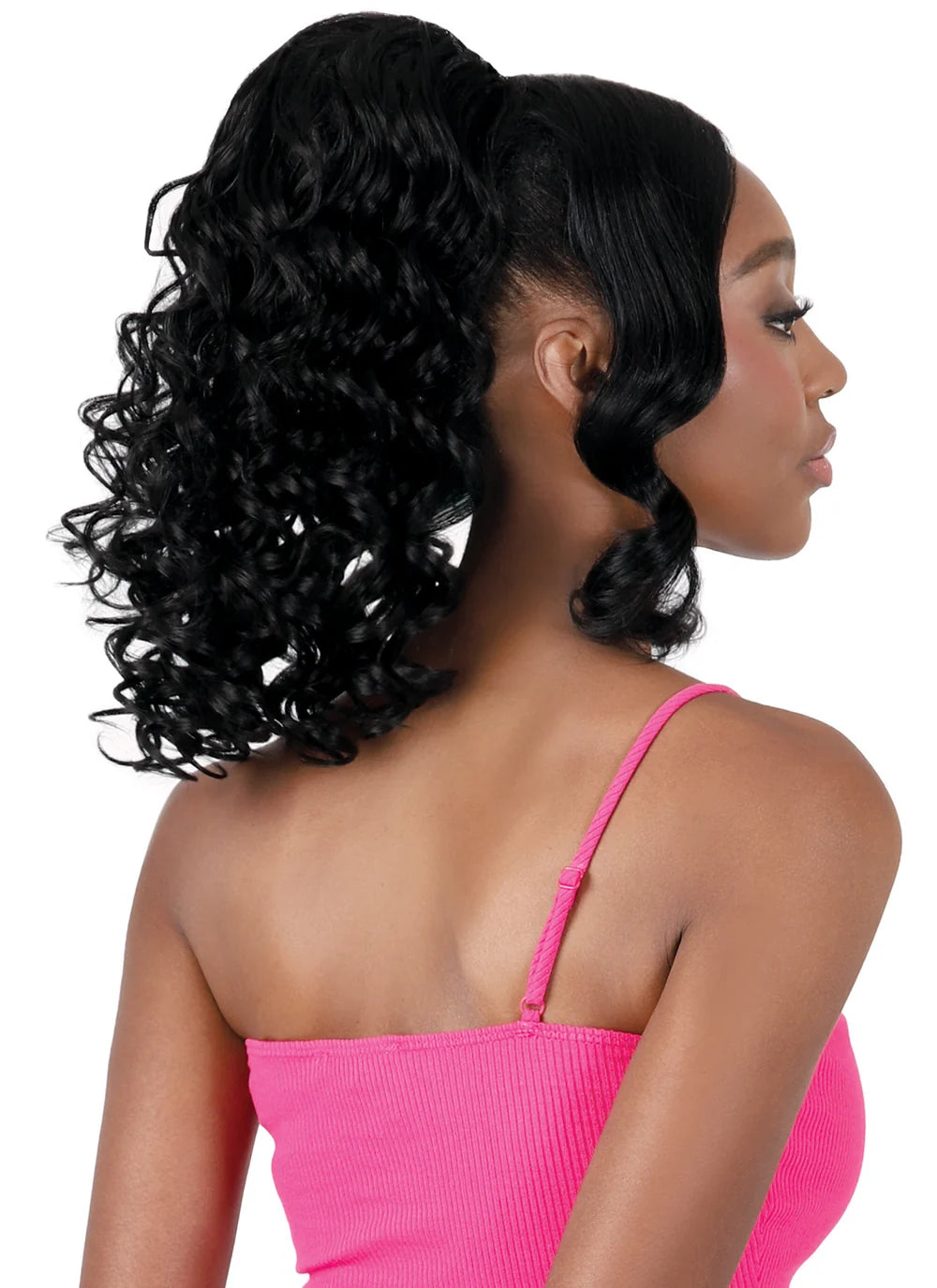 MOTOWN TRESS Ponydo Hand-Tied Lace Pony with Bang Ponytail - Twist Curl PDH.JOY05