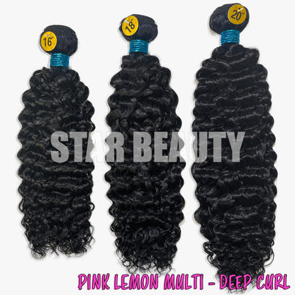 15A Pink Lemon Brazilian 3 Bundle Multi Pack - Deep Curl