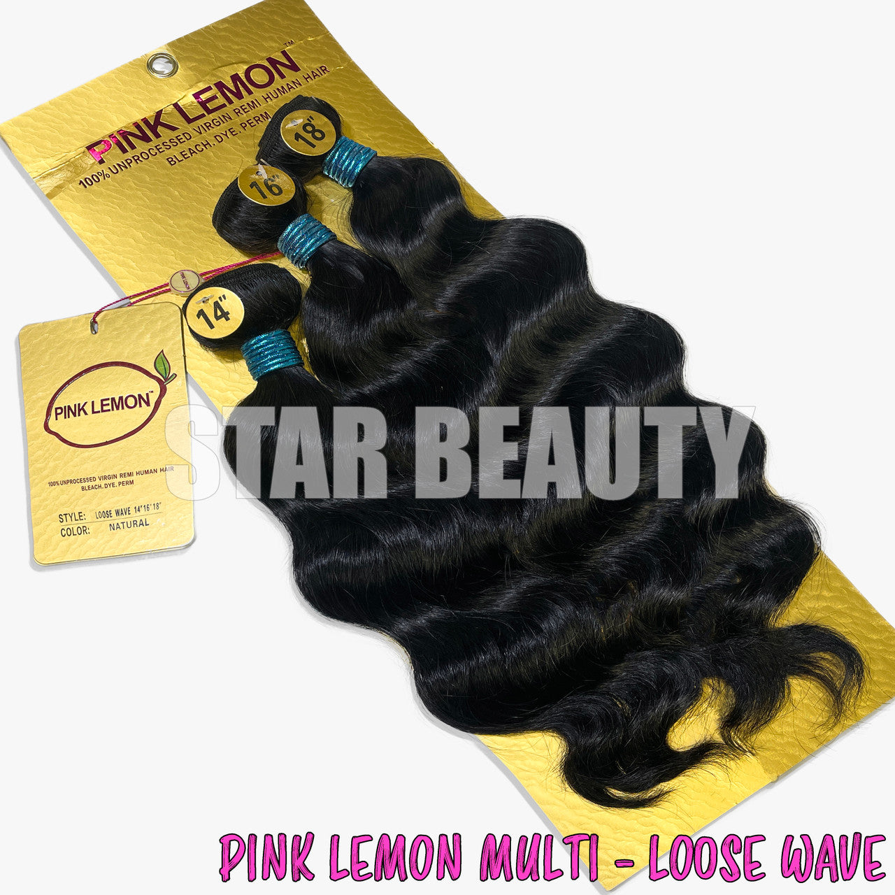 15A PINK LEMON Brazilian 3 Bundle Multi Pack - Loose Wave