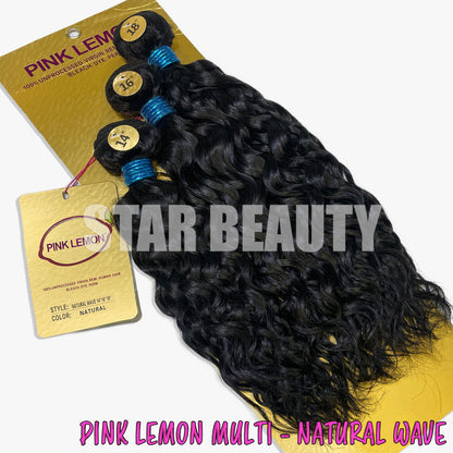 15A PINK LEMON Brazilian 3 Bundle Multi Pack - Natural Wave