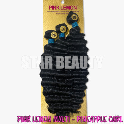 15A PINK LEMON Brazilian 3 Bundle Multi Pack - Pineapple Curl