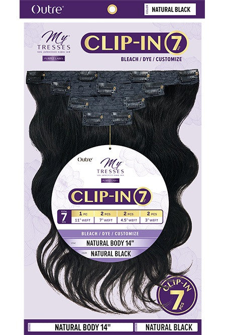 OUTRE MyTresses Purple Label Unprocessed Hair Clip-in 7PCS - Body Wave