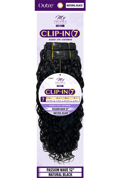OUTRE MyTresses Unprocessed Human Hair Purple Label 7 Clip-In - PASSION WAVE (12"-14")