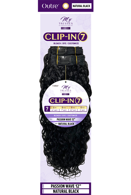OUTRE MyTresses Unprocessed Human Hair Purple Label 7 Clip-In - PASSION WAVE (12"-14")