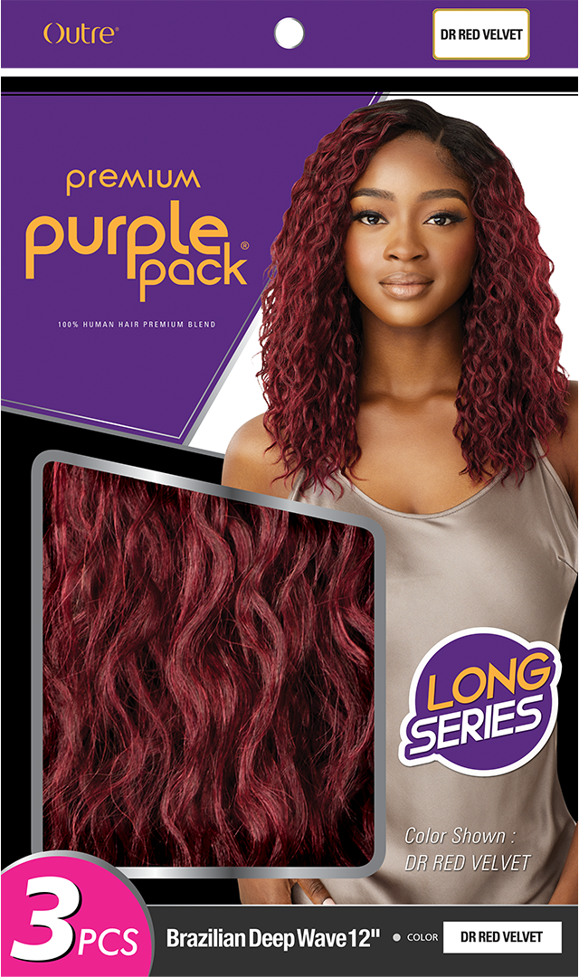 OUTRE Purple Pack 3pcs - BRAZILIAN DEEP WAVE 12"