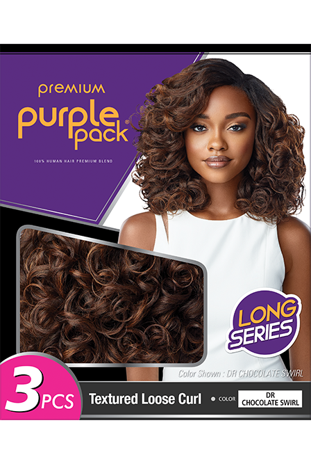 OUTRE Purple Pack 3pcs - Textured Loose Curl