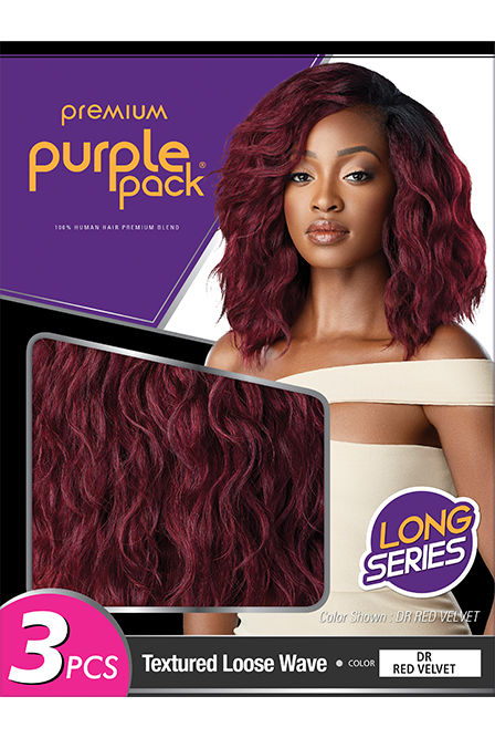OUTRE Purple Pack 3pcs - Textured Loose Wave