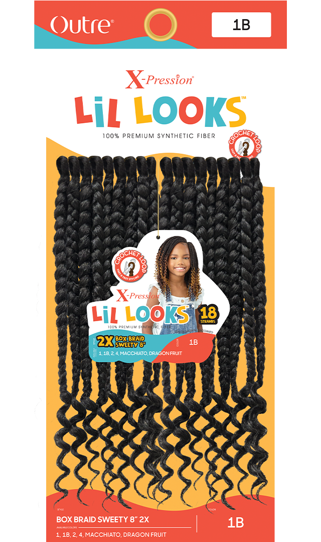 OUTRE X-Pression LiL Looks Crochet Braid - BOX BRAID SWEETY 8" 2X